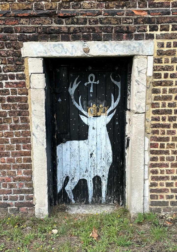 A stag mural by Lewisham Natureman